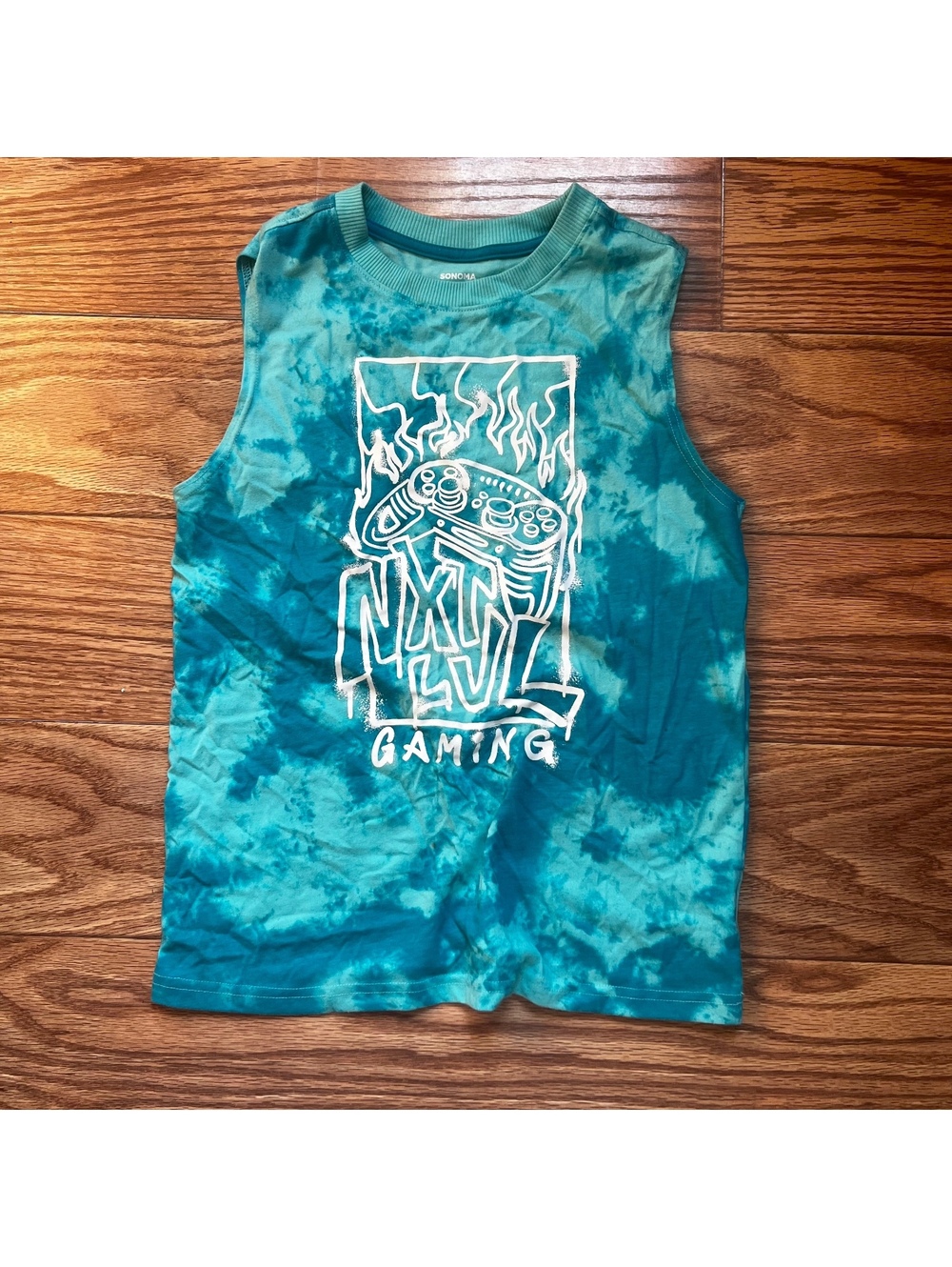 sonoma tie dye gaming tank top size m 10/12